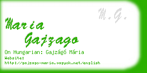 maria gajzago business card